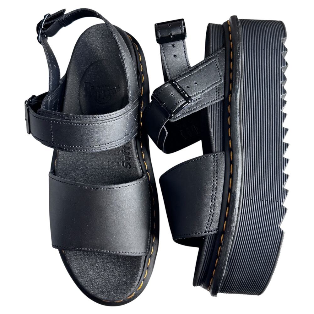 Dr. Martens Voss Quad Black Platform Sandals Women’s US 10 EU 42 Chunky